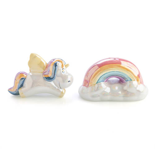 Unicorn with Rainbow Salt & Pepper Set