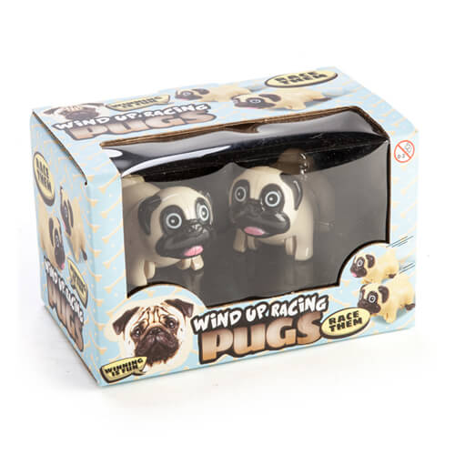 Wind Up Racing Pugs - Set of 2