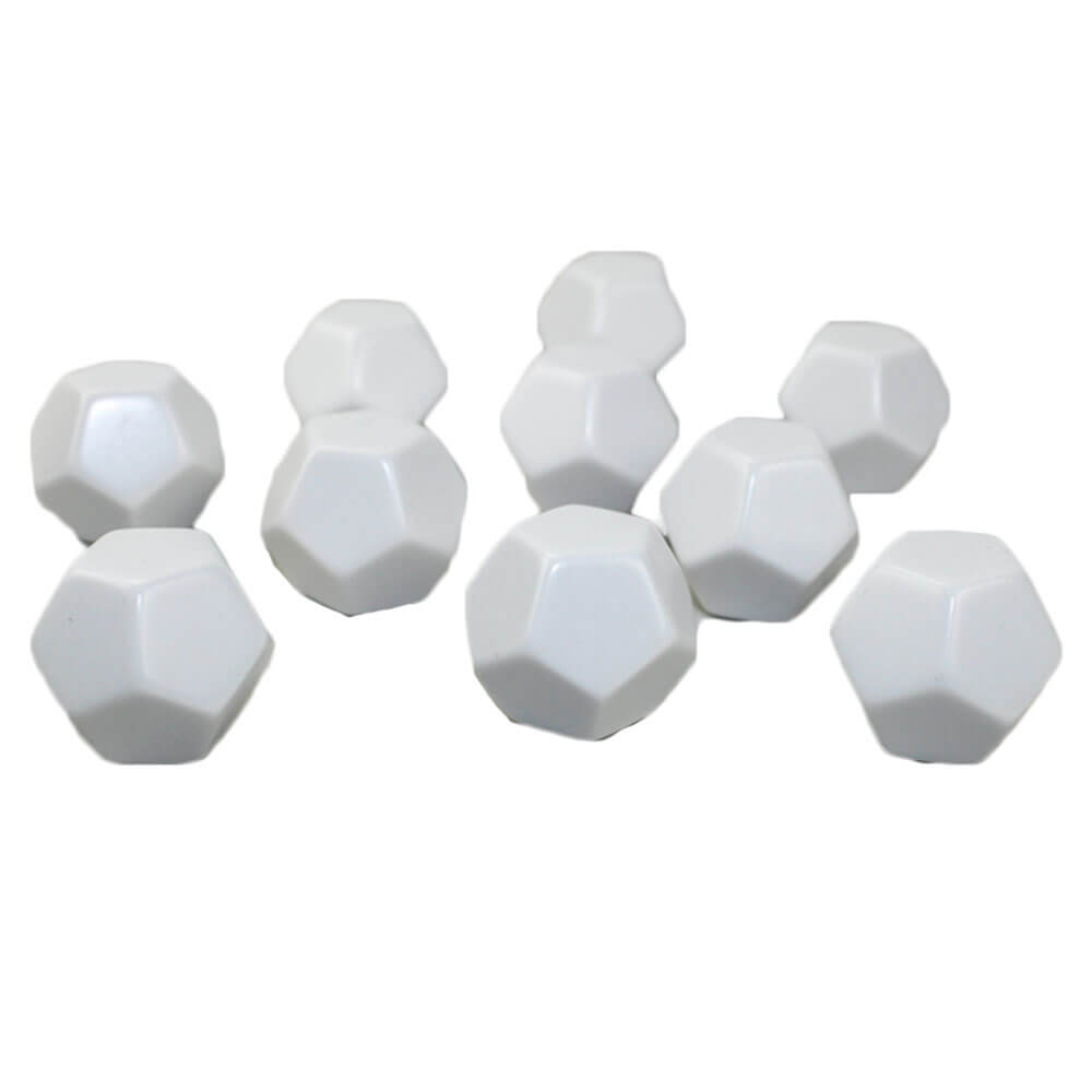 Chessex D12 Blank Dice (10/Bag)