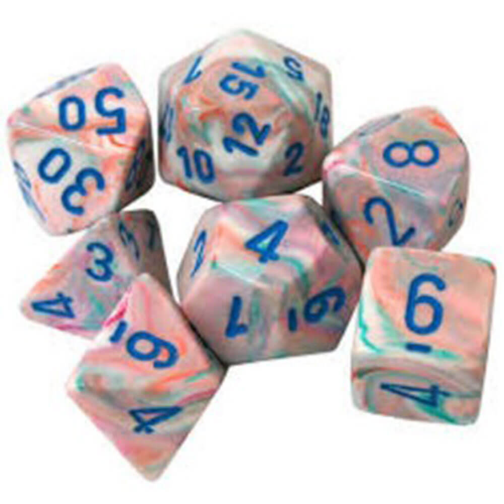 Chessex Polyhedral 7-die świąteczny zestaw