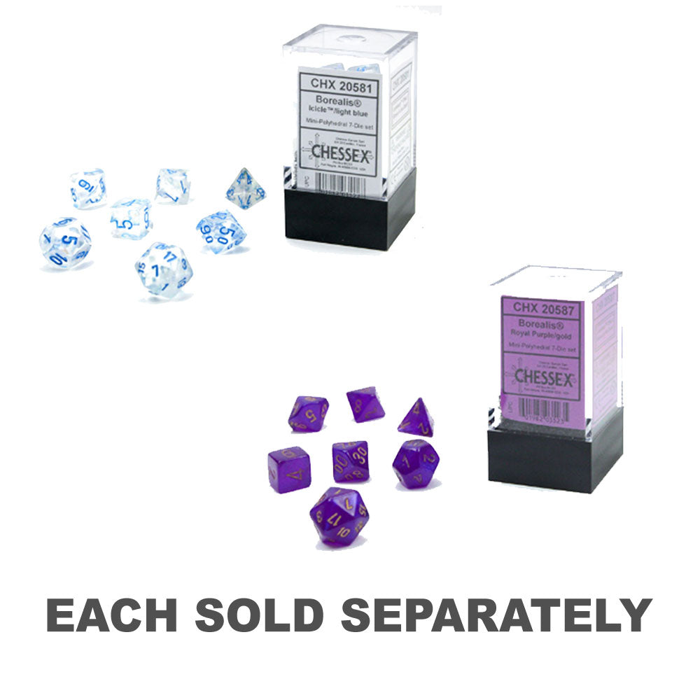 Mini Borealis Luminary Polyhedral 7-Die Set