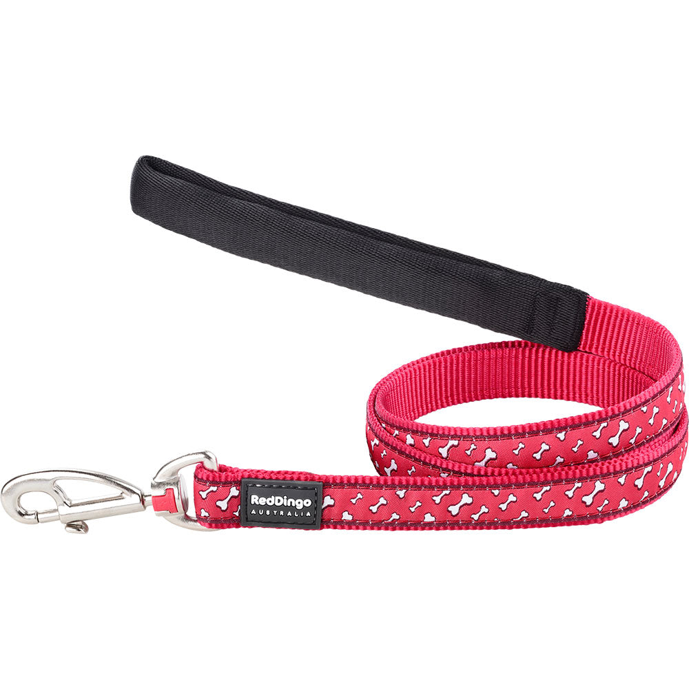 Flying Bones Dog Lead (rød)