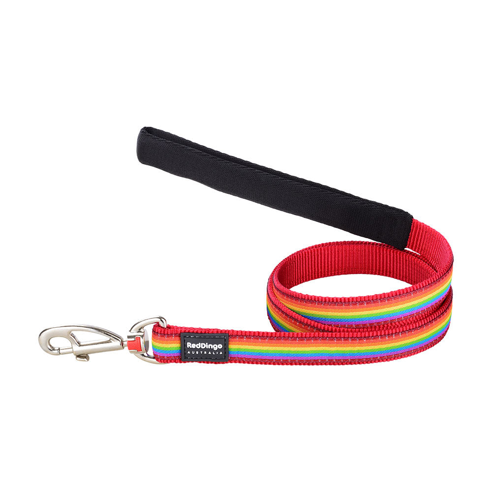 Rainbow Dog Lead (rood)