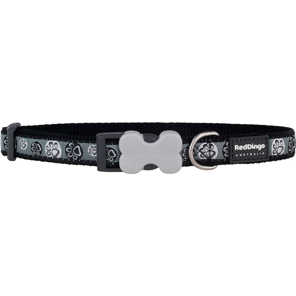 Hundkrage med Paw Impressions Design (Black)