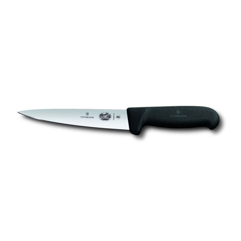 Victorinox Swiss Fibrox Pointed Slicing mes (zwart)