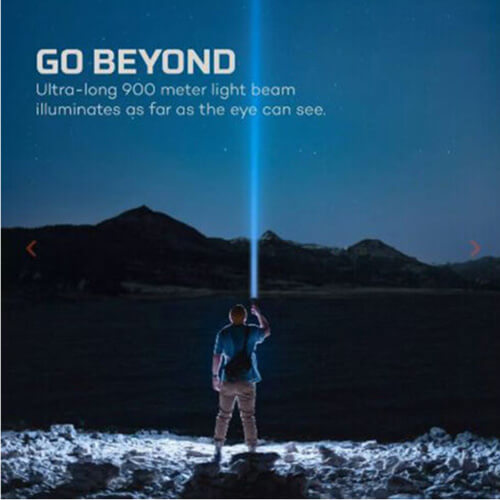 Nebo Luxtreme USB-C Rechargeable Half-mile Beam Flashlight