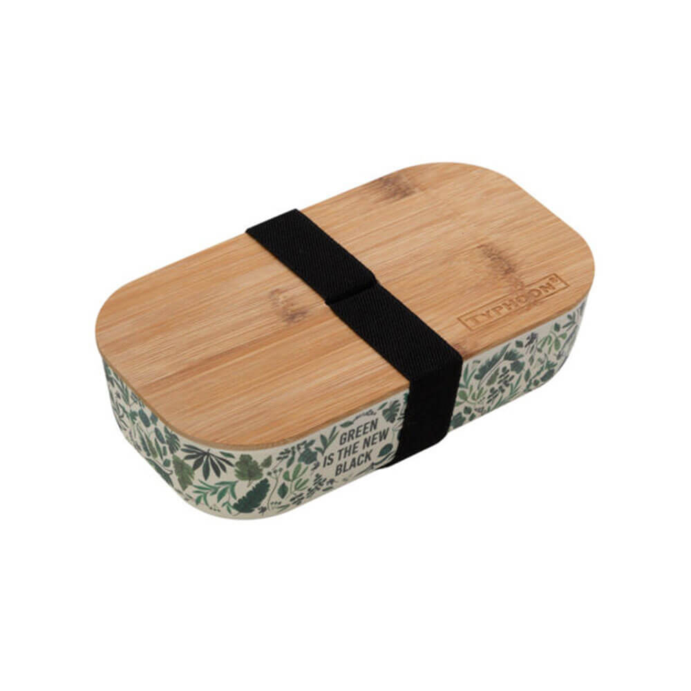 Typhoon Green New Black Bamboo Lunch Box (20x11x6cm)