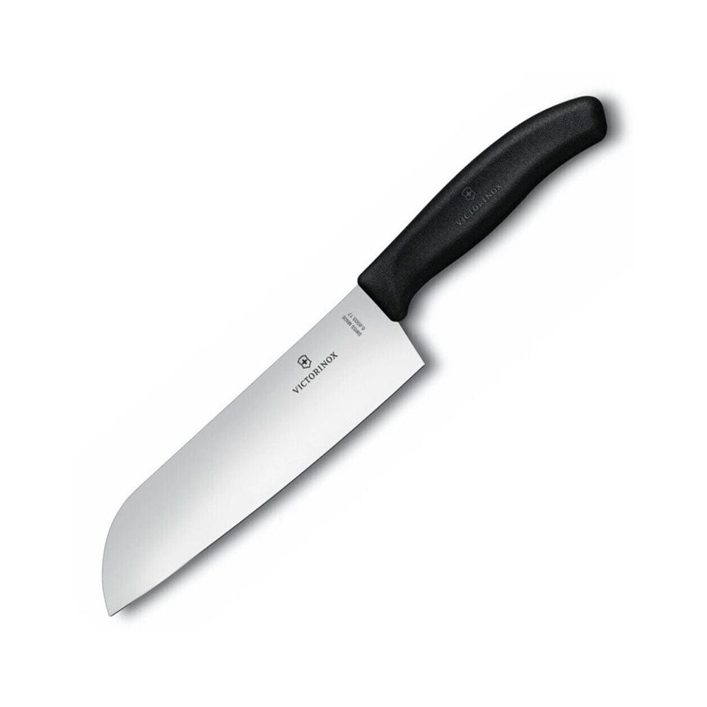 Couteau classique à lame large santoku 17cm (noir)