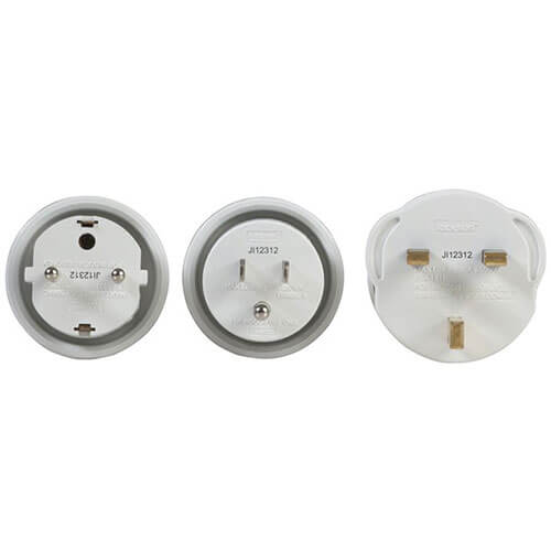 International Mains Travel Adaptor (3 Pack)