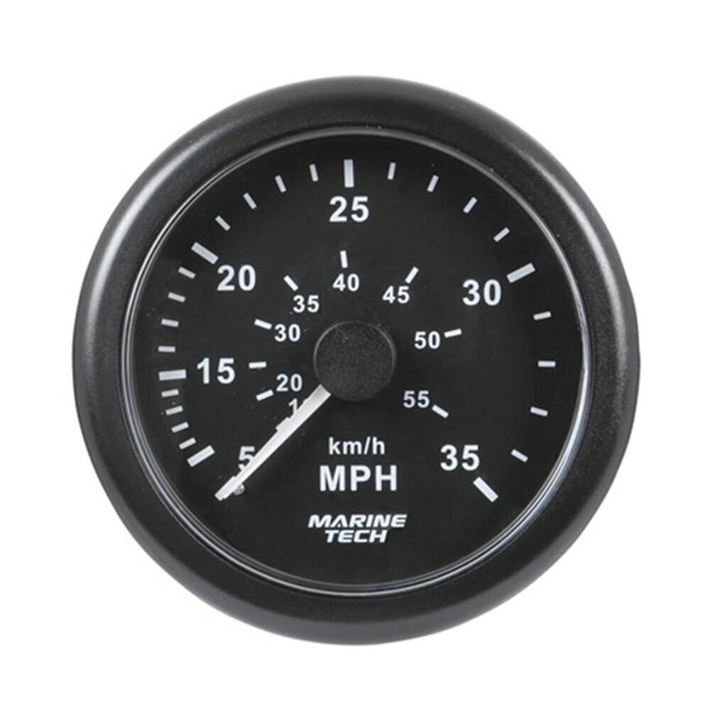 12/24V Land Marine Speedo (0-35mph Black)