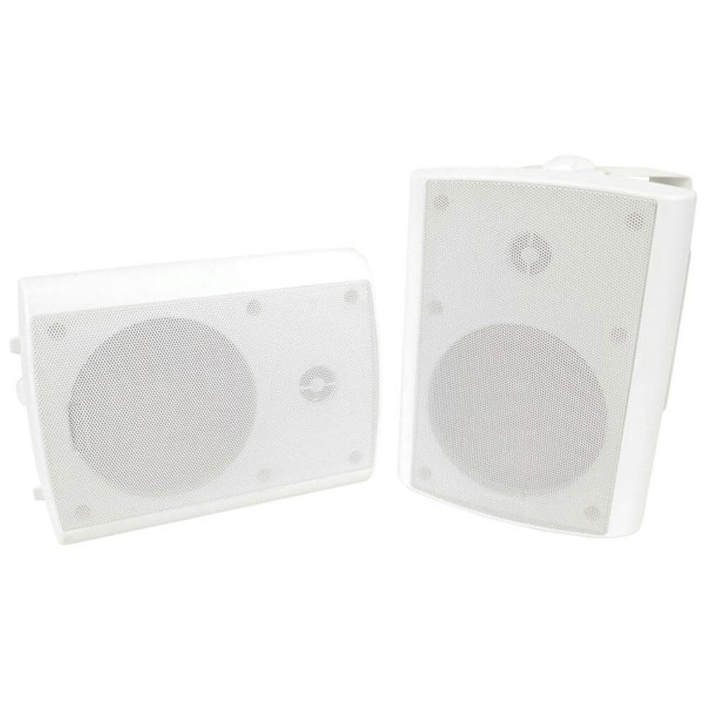 4" Indoor Outdoor 2-way Adjustable Speaker w/ Mount (White)