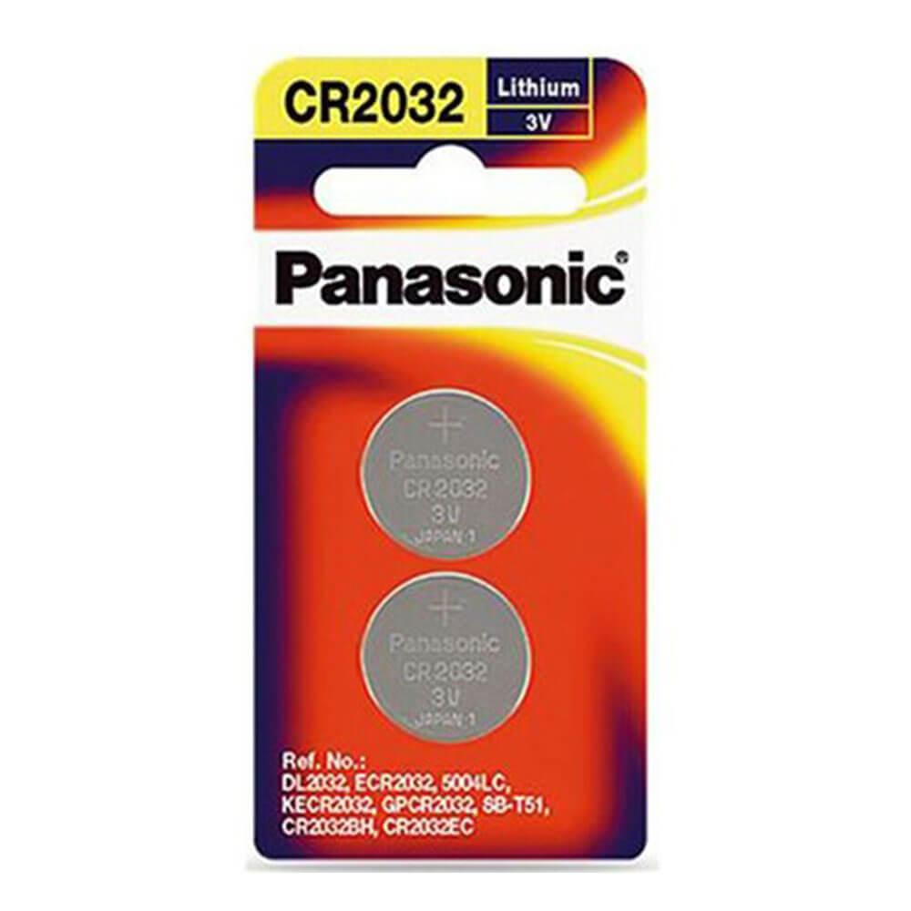 2 pakke panasonic litium -knapp batteri 3v