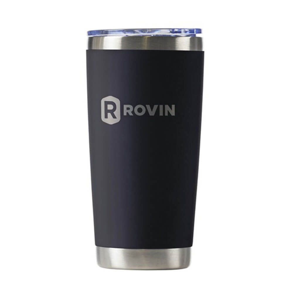 Copo de aço inoxidável Rovin com tampa de push (590ml)