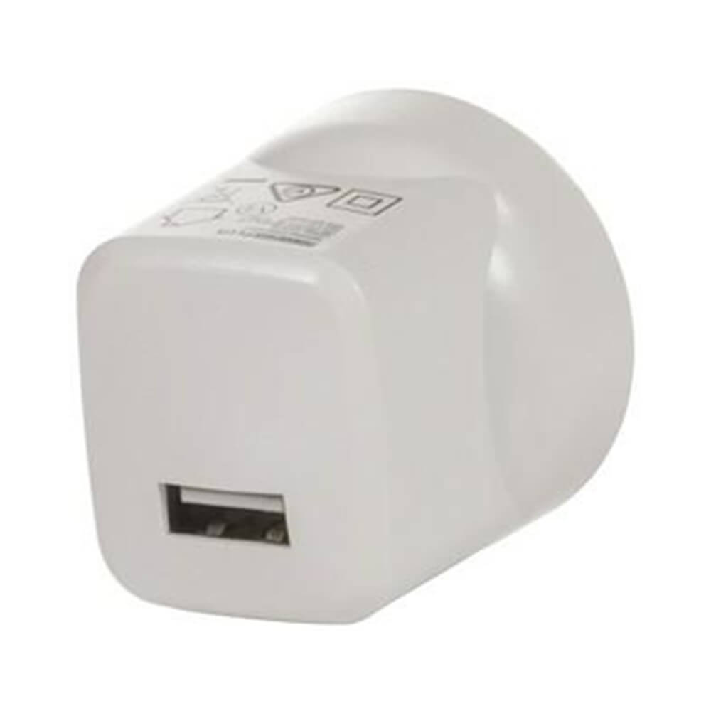 PowerTech Plus Mains USB Mini Adaptador 5VDC 2.1A (blanco)