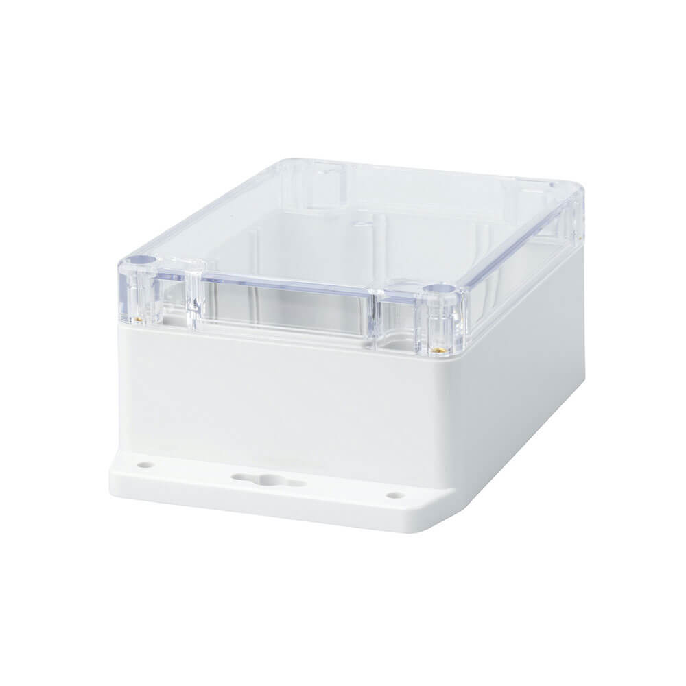 Enclos de couvercle transparent en polycarbonate avec bride