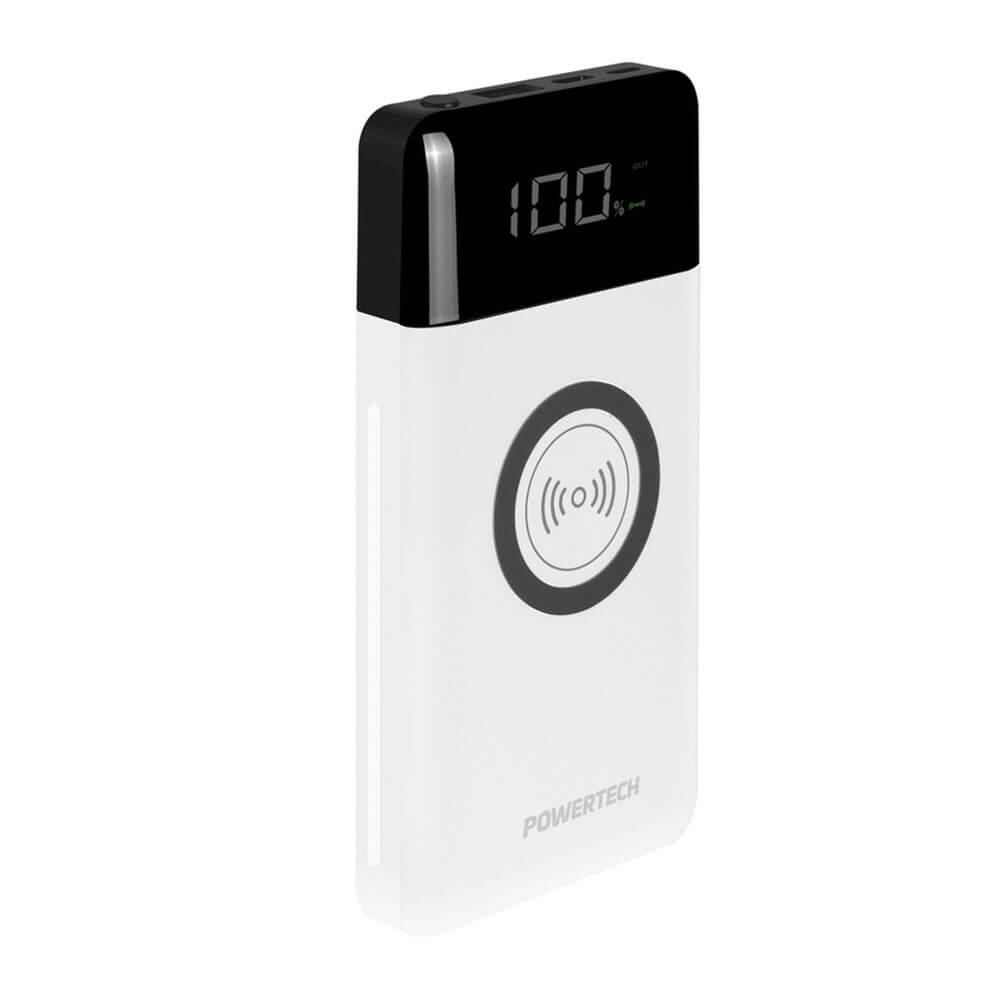 Powertech Power Bank og Wireless Charger 10.000 mAh