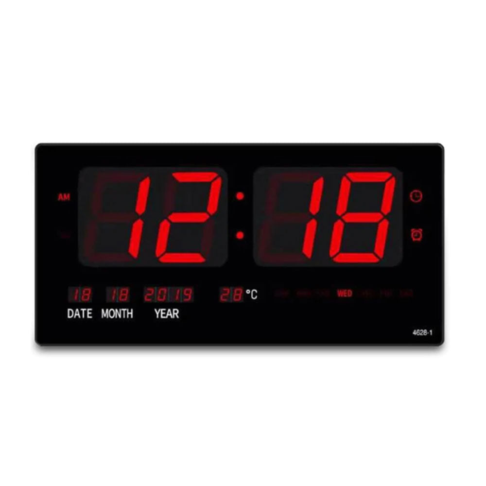 Calendario LED y reloj de pared de temperatura