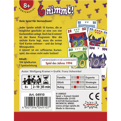 6 Nimmt! Card Game