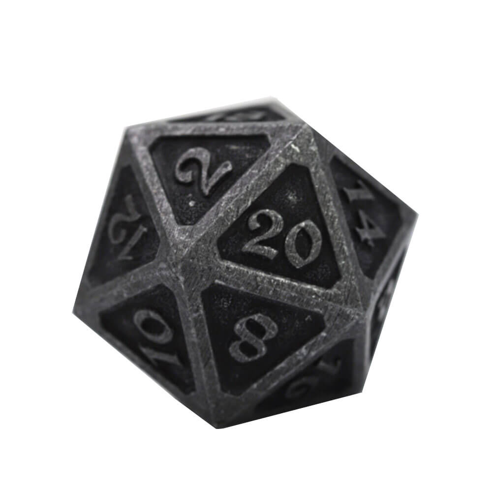 D20 dice metal mythica (single)