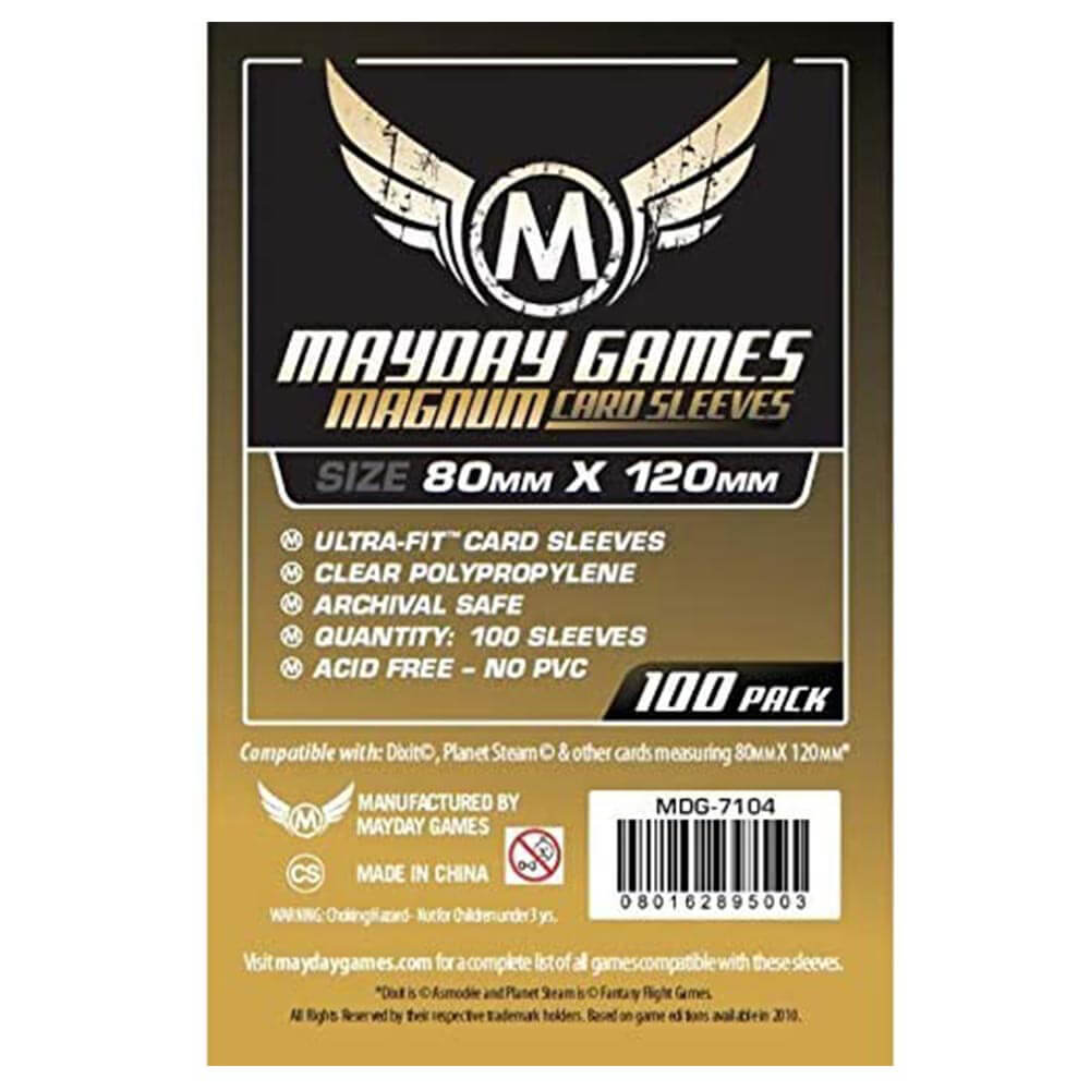 Mayday Magnum Gold Sleeves (80mm X 120mm)