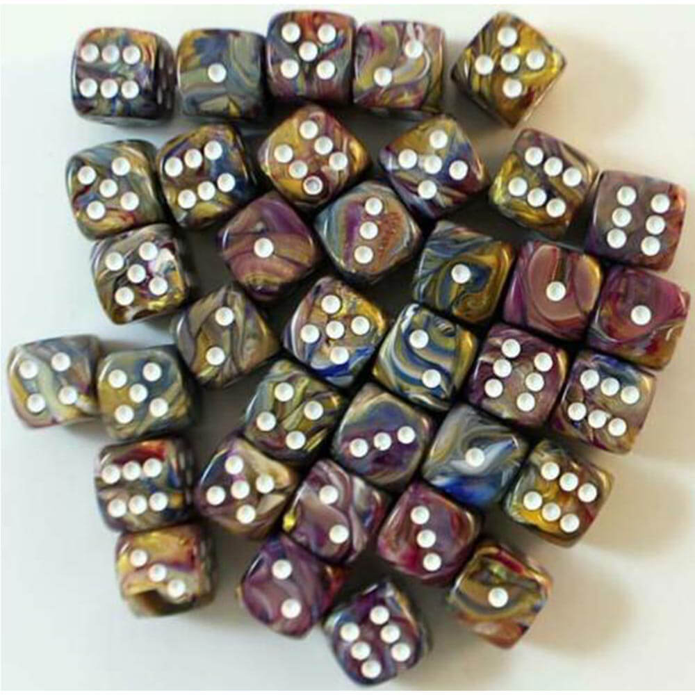 D6 DICE FESTIVE 12MM (36 DICE)