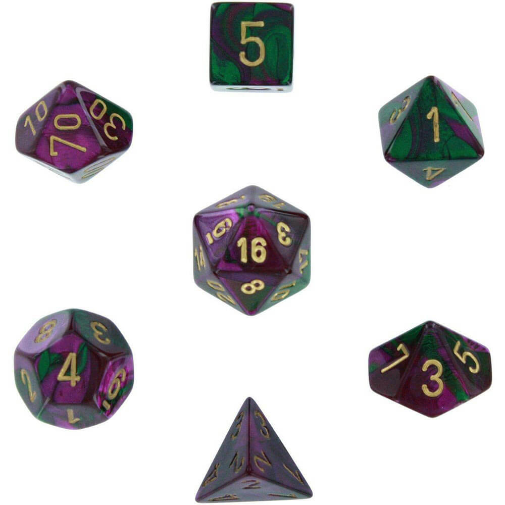 D7 Die Set Dice Gemini Poly (7 terninger)