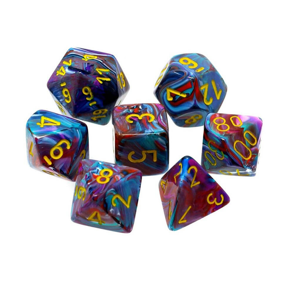 D7 die set terninger festlig polyhedral (7 terninger)