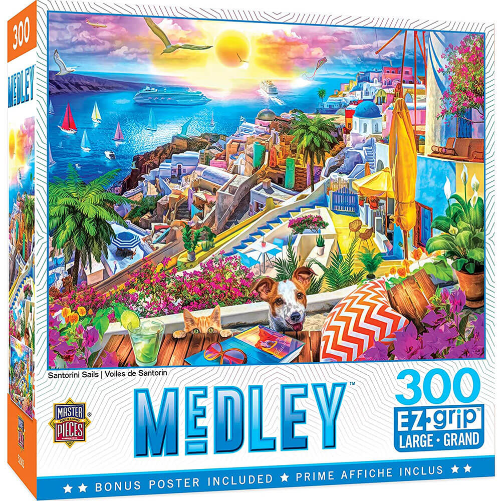 Obras -primas ezgrip medley 300pc quebra -cabeça