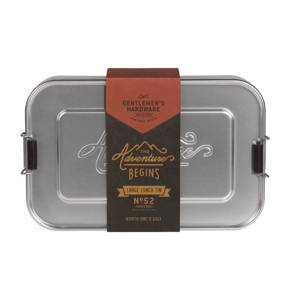 Gentlemen's Hardware Large Aluminium Lunch Tin (Silver)