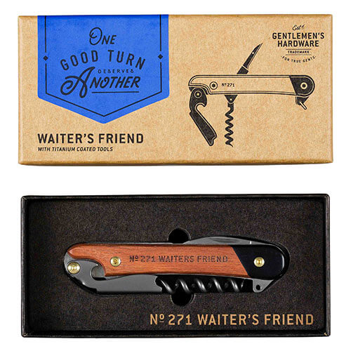 Gentlemen's Hardware Waiter's Friend (Acacia Wood)