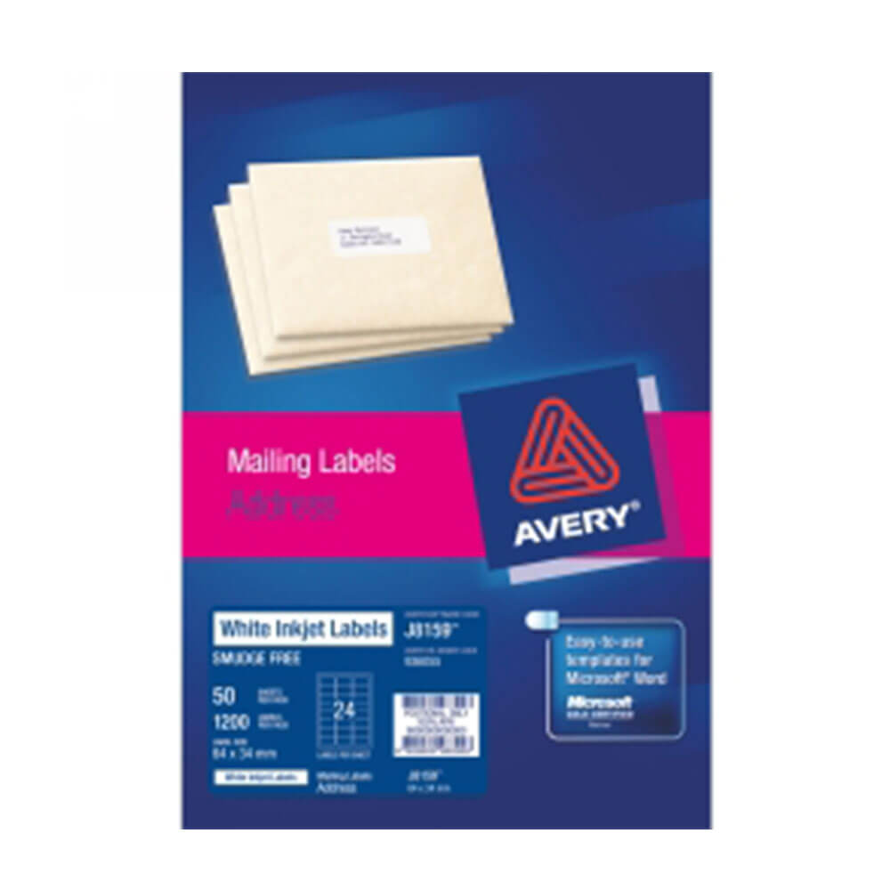 Avery Inkjet -etikett