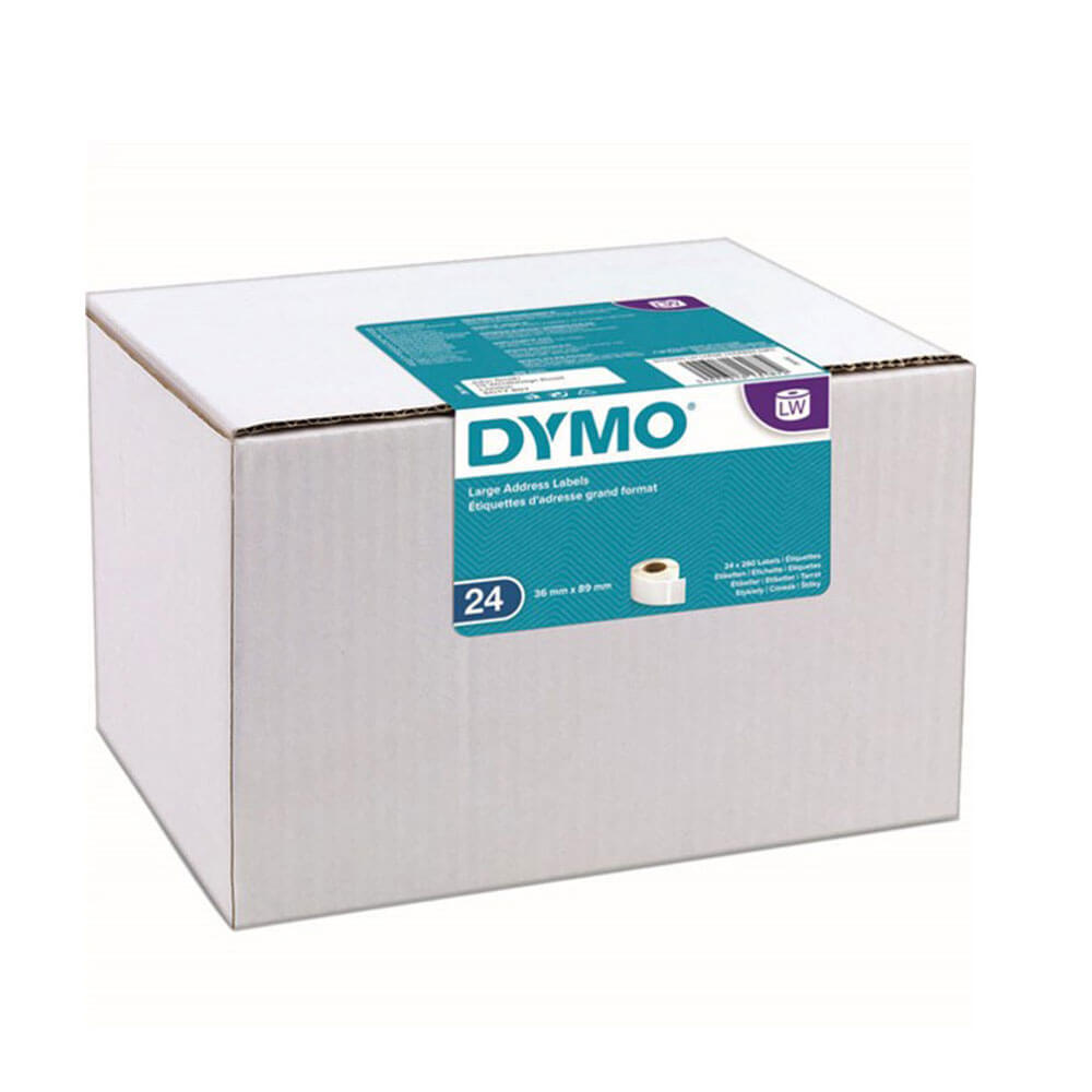 Dymo großes Adressetikett aus Papier, 36 x 89 mm, weiß