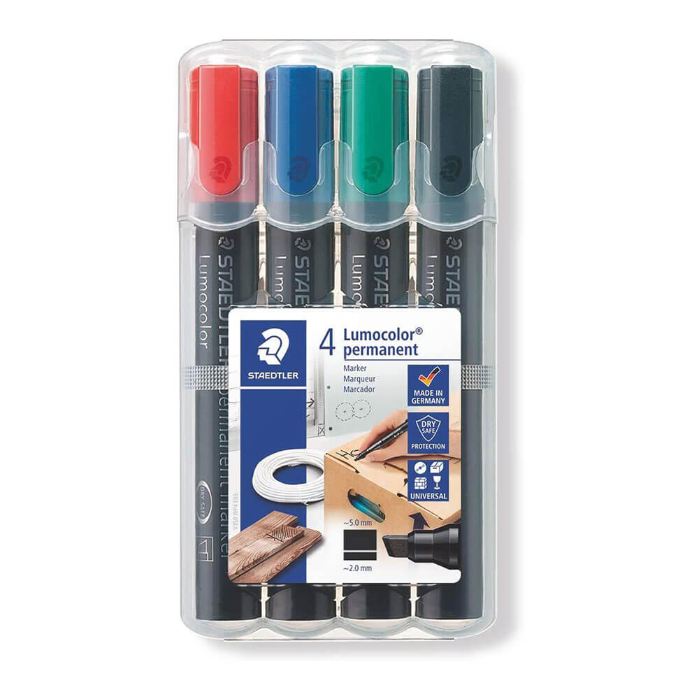 Staedtler lumocolor mejsel tip markør assorteret