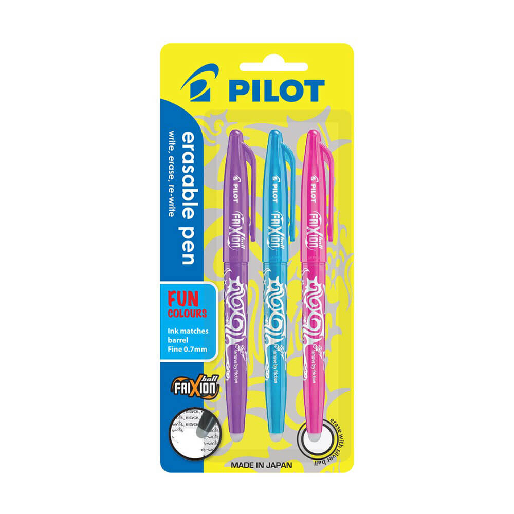 Pilot Frixion Pen Medium 1,0 mm 3PK