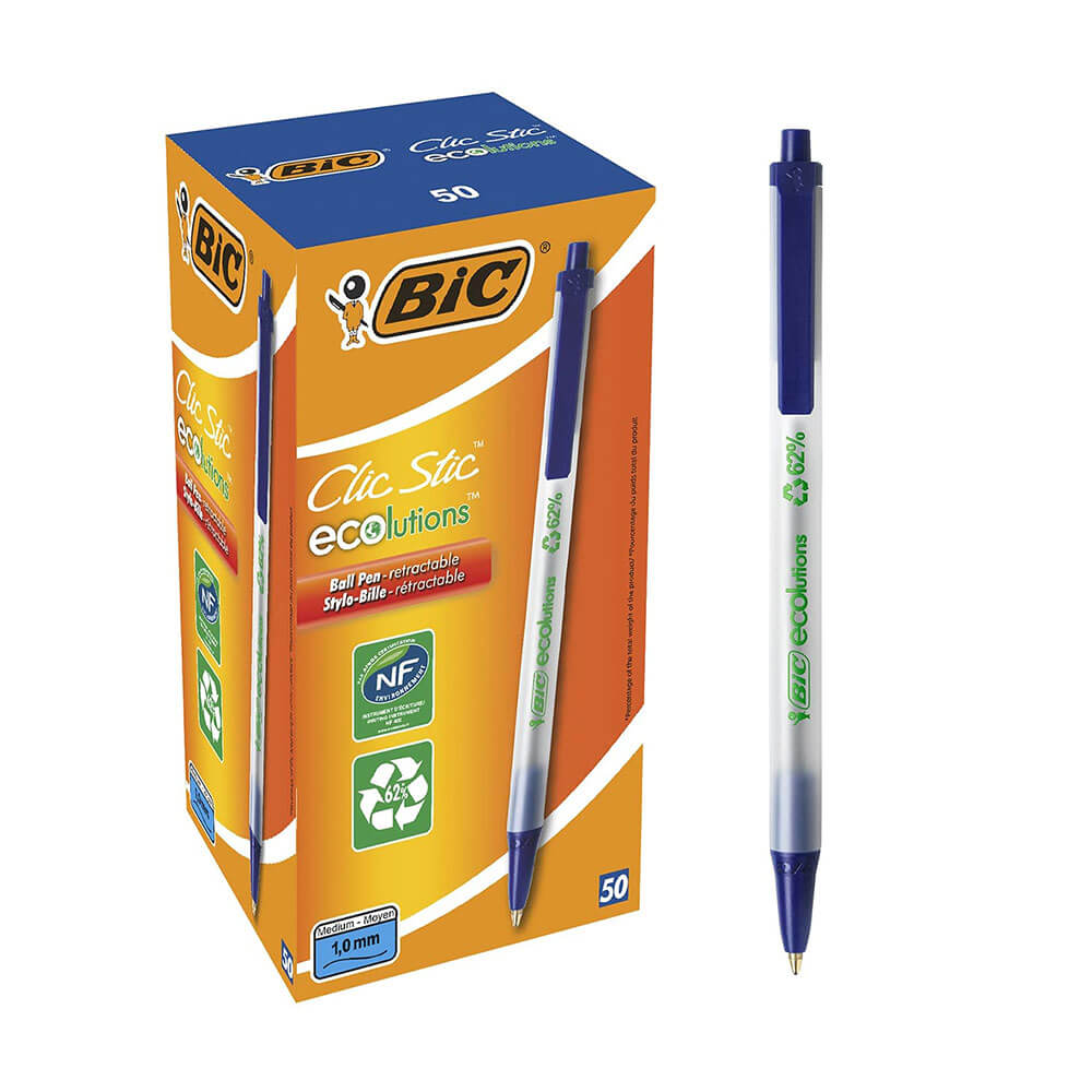 BIC Ecolutions Clic Ballpoint 1,0 mm (50 pk)