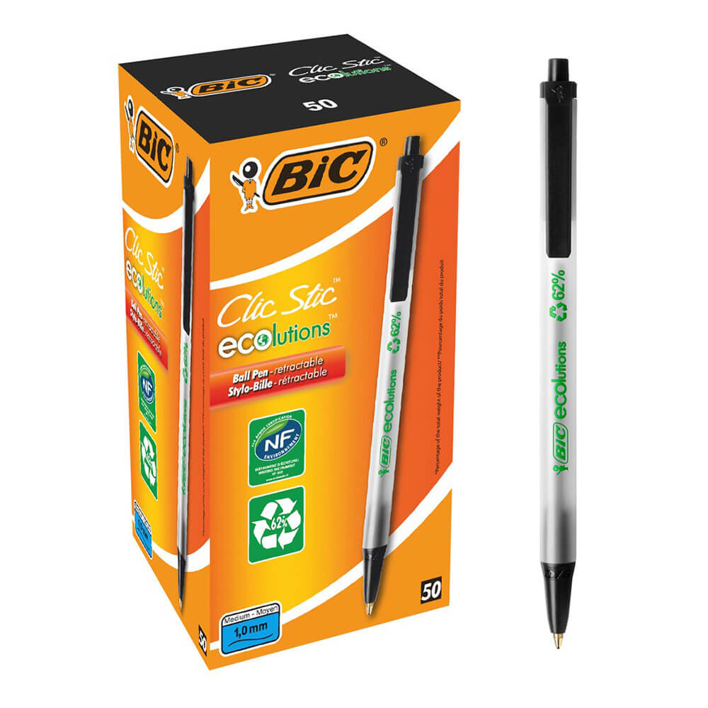 BIC Ecolutions Clic Ballpoint 1,0 mm (50 pk)