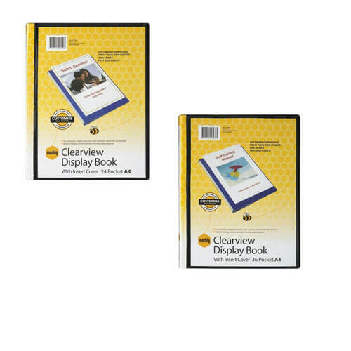 Marbig Display Book Clearview A4 Black