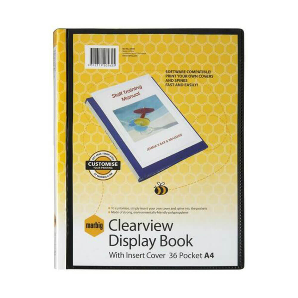 Marbig Sichtbuch Clearview A4 Schwarz