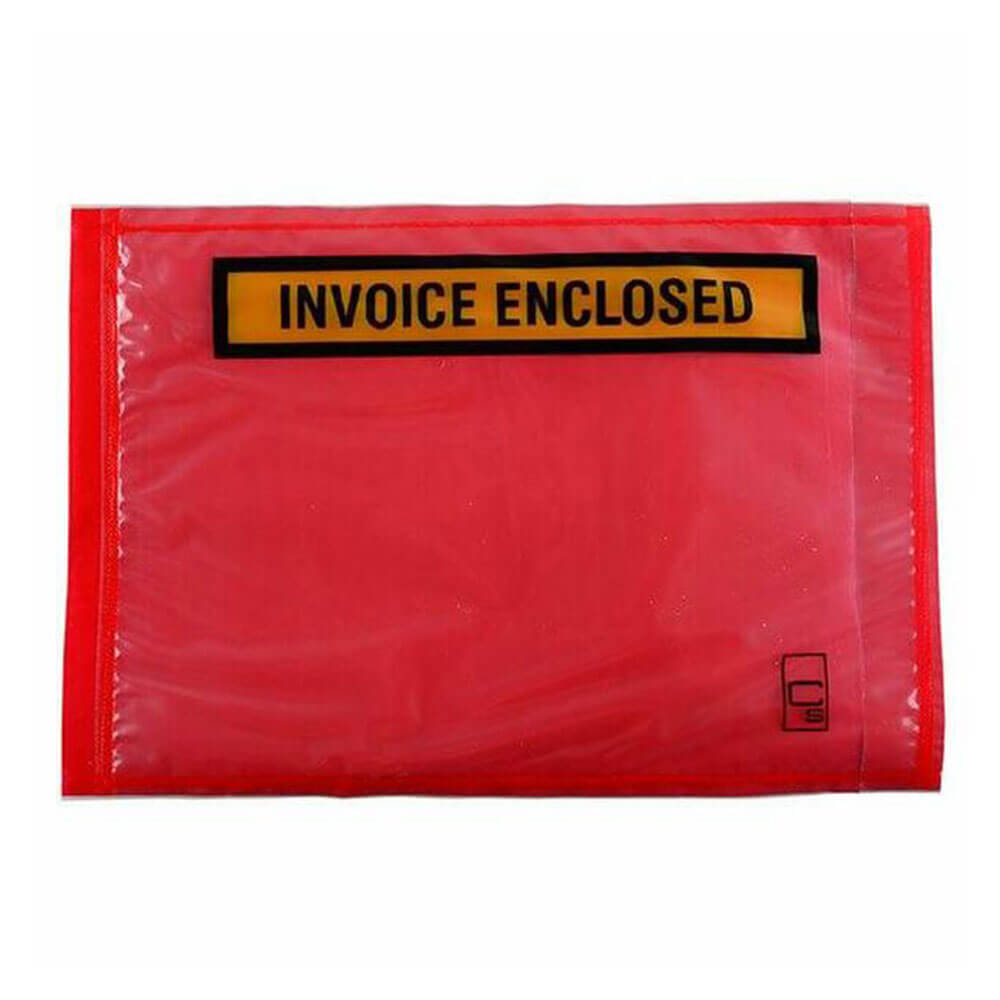 Cumberland Invoice Labelopes Red 1000pk