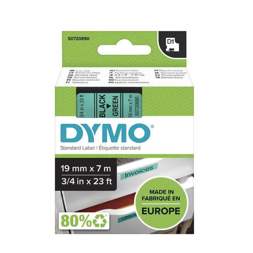 Étiquette de bande Dymo D1 19 mmx7m