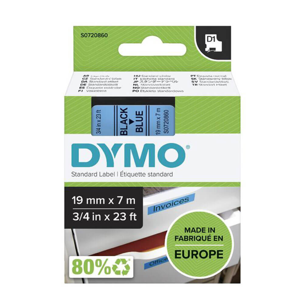 Dymo d1 båndetikett 19mmx7m