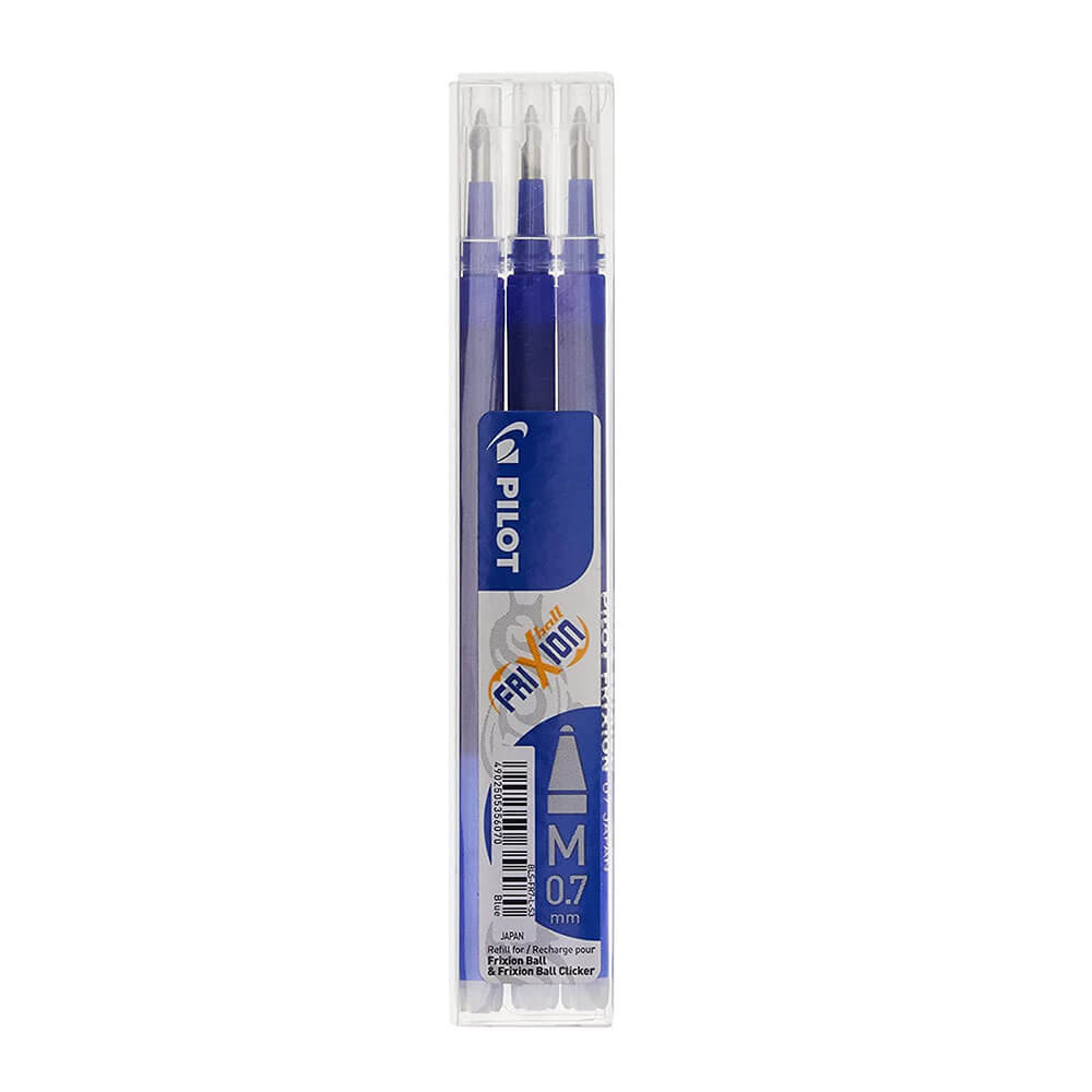 Pilot Frixion Rollerball Pen Refill 0,7mm tips 3pk