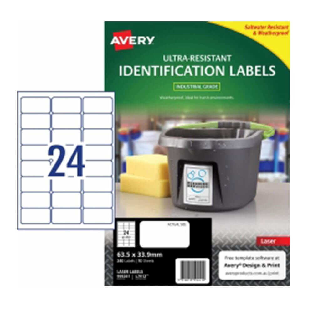 Avery Ultra Resistant Laser Label 10pk