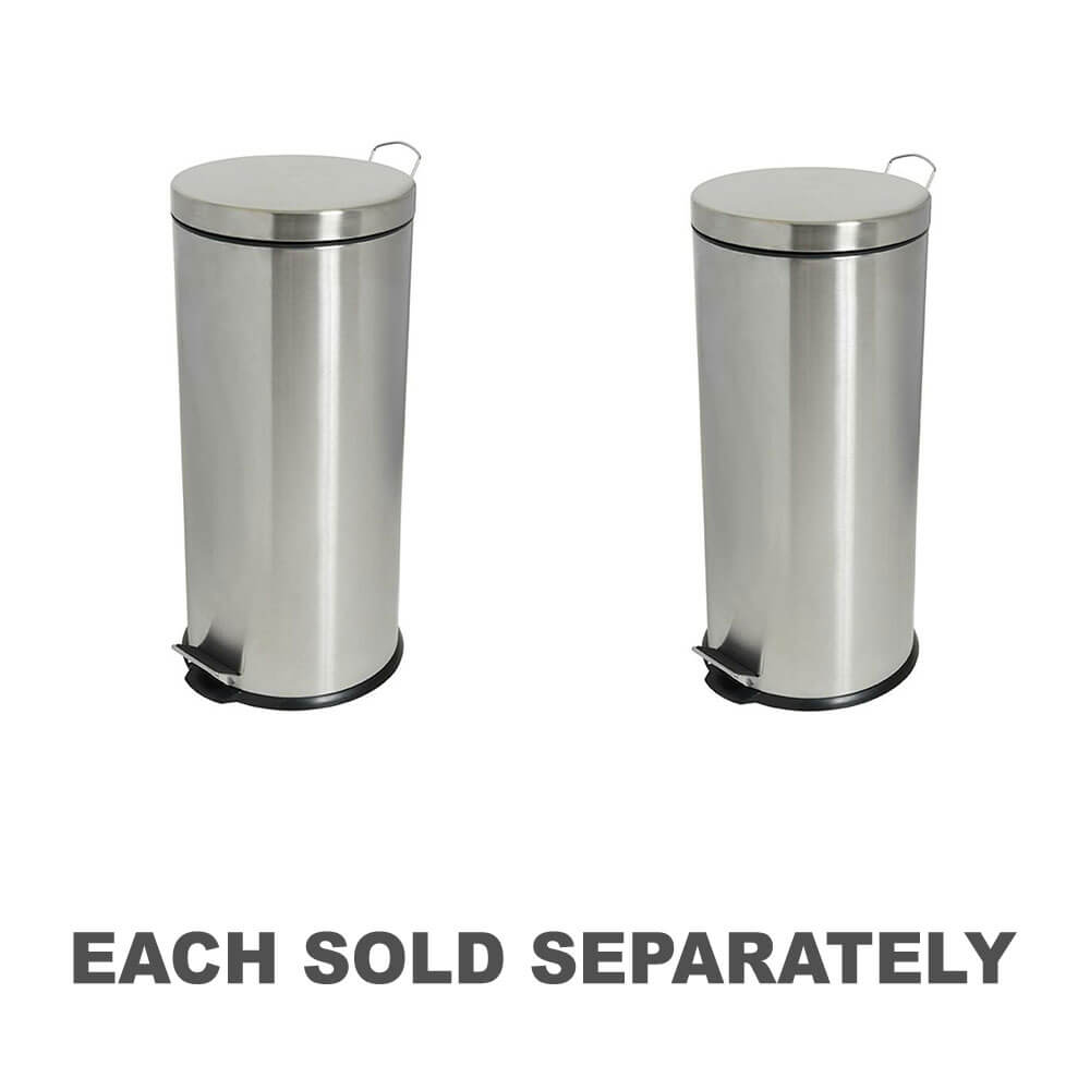 Compass Round Stainless Steel Pedal Bin