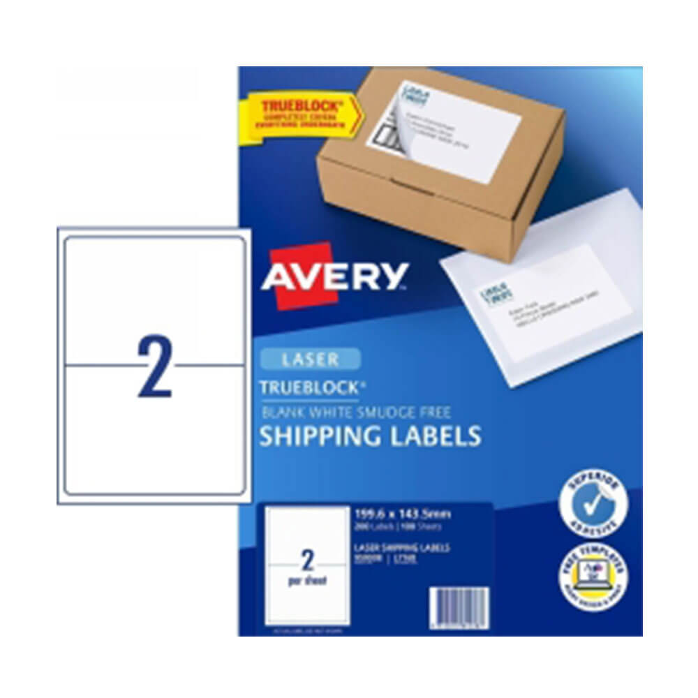  Avery Versandetikett, weiß, 100 Stück