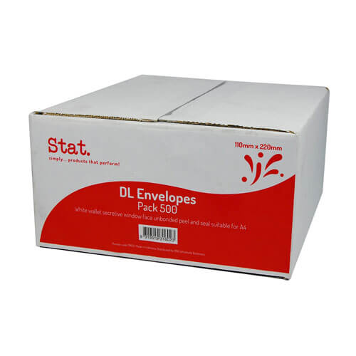 Stat Peel and Seal Envelope DL (500pk)