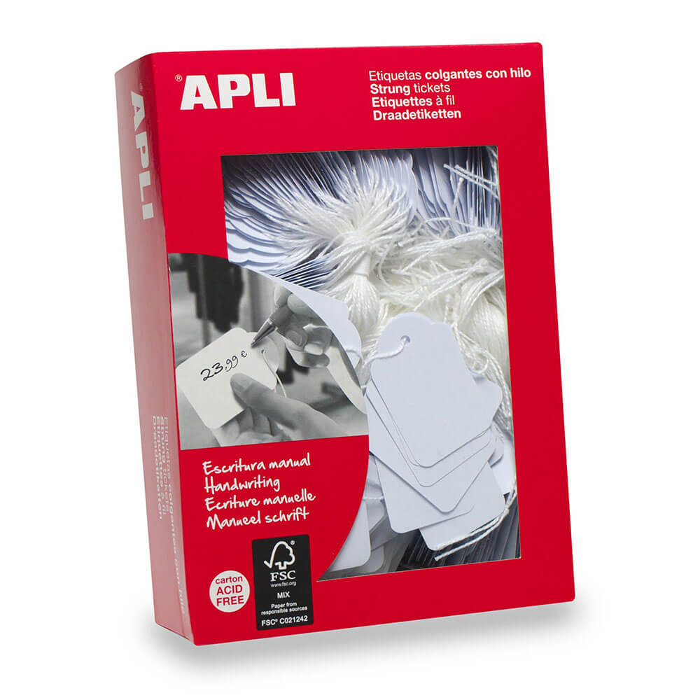 Tag di merchandising apli bianco 500pk