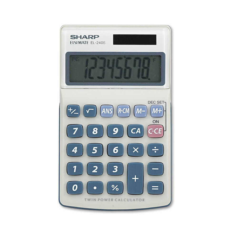 Sharp 8 Digit Dual Power Calculator