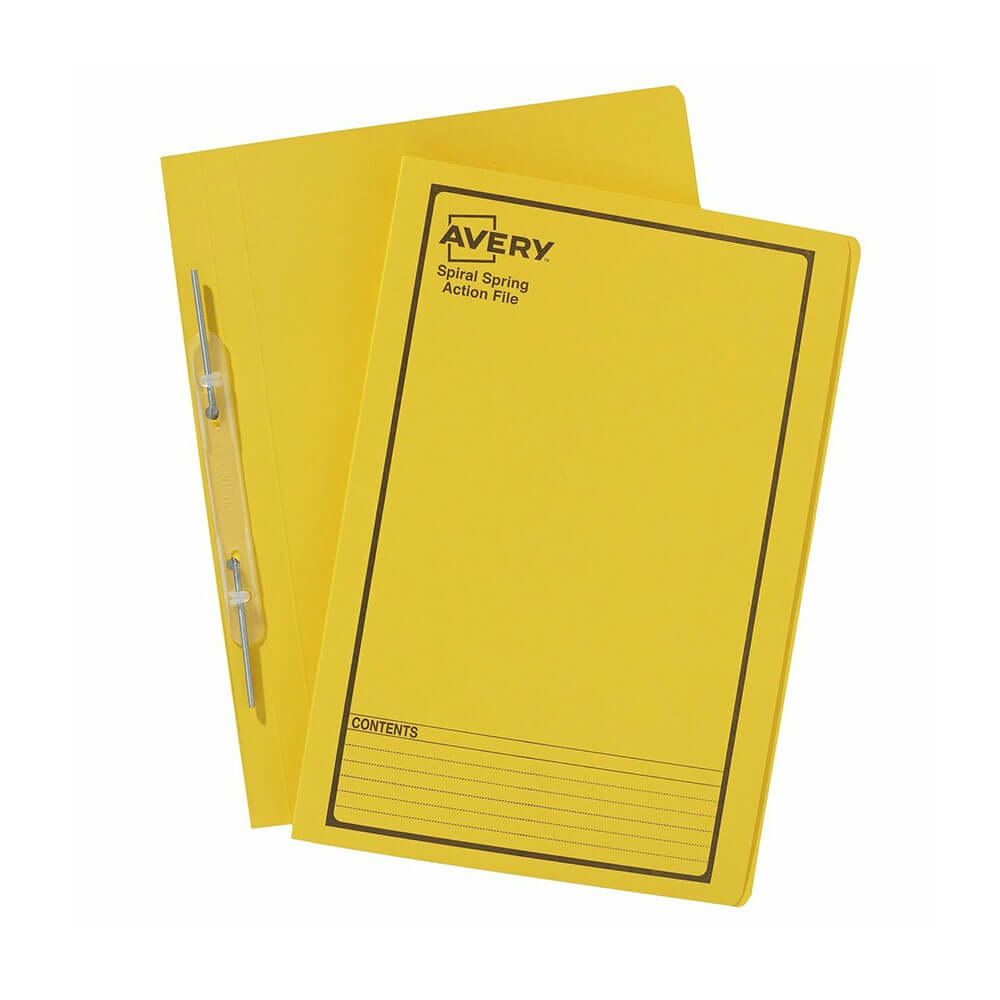 Avery Black Gedrukte Spring Spiral Foolscap (25pk)