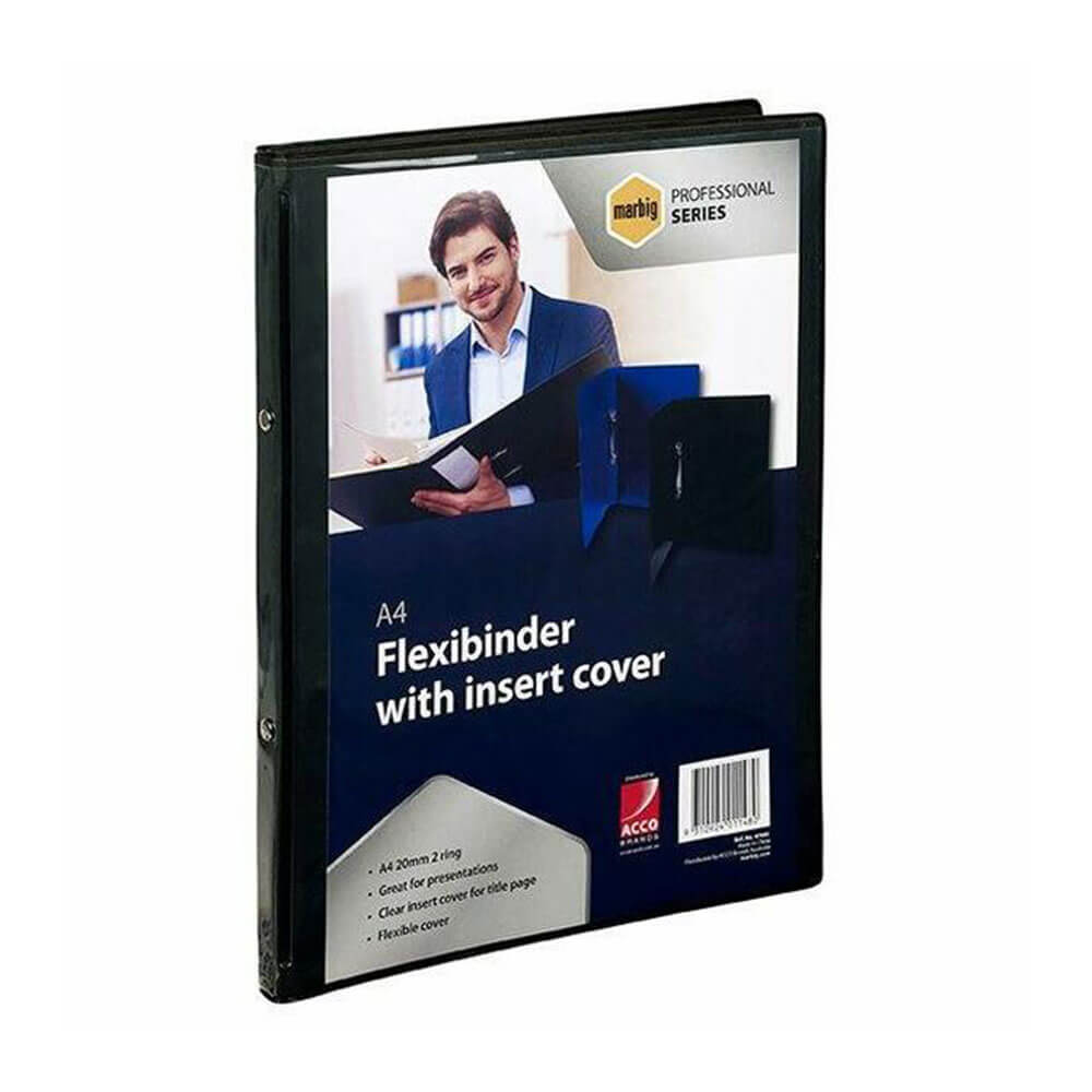 Marbig Flexi Binder met Clear Cover A4 2R 20mm